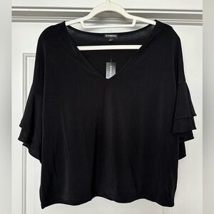 NEW* EXPRESS Short Ruffle Sleeve Top (Medium)